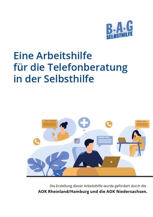 Cover der Arbeitshilfe „Telefonberatung in der Selbsthilfe“