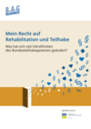 Titel der Broschüre „Mein Recht auf Rehabilitation und Teilhabe“