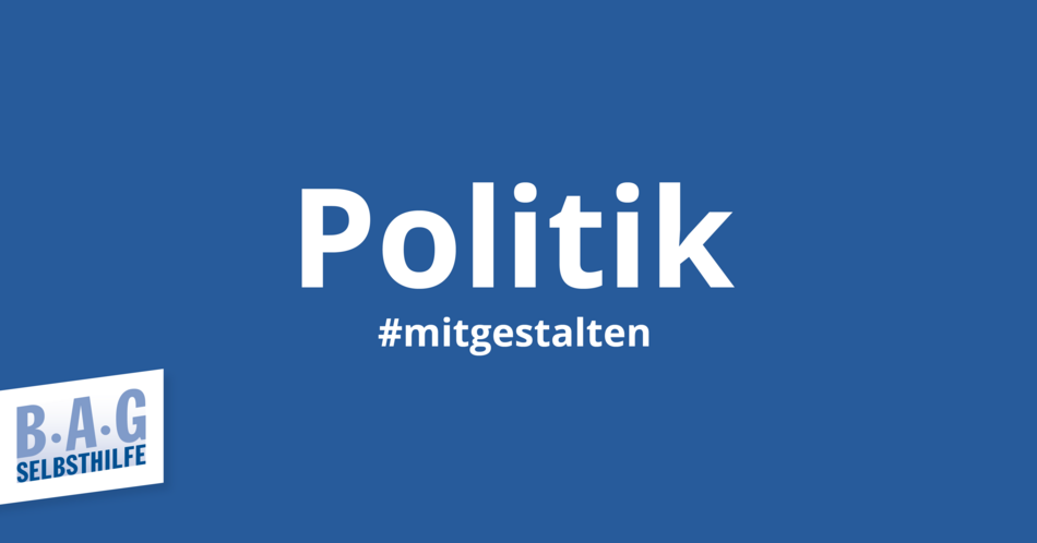 Sharepic zur Kampagne zum Thema Politik. Auf einem farbigen Hintergrund ist groß das Wort "Politik" zu lesen und klein darunter das Wort "mitgestalten".