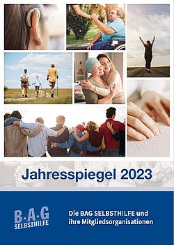 Titelseite Jahresspiegel der BAG SELBSTHILFE (2023)