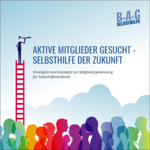 Titelbild der Broschüre „Aktive Mitglieder - Selbsthilfe der Zukunft“