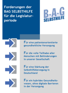 Forderungen der BAG SELBSTHILFE für die Legislaturperiode