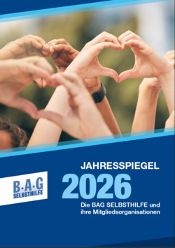 Titelseite Jahresspiegel der BAG SELBSTHILFE (2026)