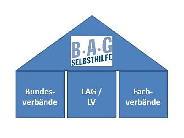 Bild Mitgliedsorganisationen der BAG SELBSTHILFE, Dach-Struktur
